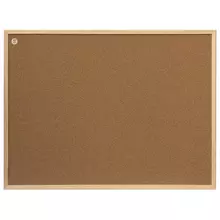 Доска пробковая для объявлений 80x60 см. деревянная рамка, 2х3 ECO, (Польша) TC86/C