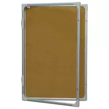 Доска-витрина пробковая 90x60 см. алюминиевая рамка, 2х3 OFFICE, (Польша) GK296