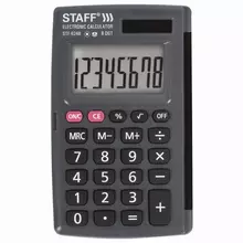Калькулятор карманный Staff STF-6248 (104х63 мм.) 8 разрядов, двойное питание