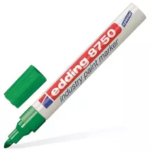 Маркер-краска лаковый (paint marker) EDDING 8750 зеленый 2-4 мм. круглый наконечник алюминиевый корпус