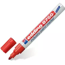 Маркер-краска лаковый (paint marker) EDDING 8750 красный 2-4 мм. круглый наконечник алюминиевый корпус