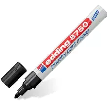 Маркер-краска лаковый (paint marker) EDDING 8750 черный 2-4 мм. круглый наконечник алюминиевый корпус