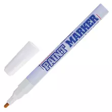 Маркер-краска лаковый (paint marker) MUNHWA "Slim" 2 мм. белый нитро-основа алюминиевый корпус