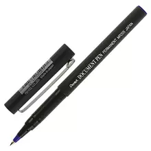 Ручка-роллер PENTEL (Япония) "Document Pen", синяя, корпус черный, узел 0,5 мм.