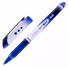 Ручка-роллер с грипом PILOT "V-Ball Grip" синяя корпус с печатью узел 05 мм. BLN-VBG-5