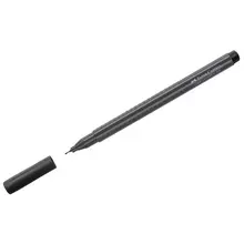 Ручка капиллярная Faber-Castell "Grip Finepen" черная 04 мм. трехгранная
