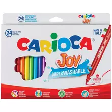 Фломастеры Carioca "Joy" 24 цвета смываемые