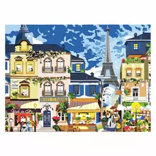Картина по номерам А3 Остров cокровищ "Парижский пейзаж" акриловые краски картон 2 кисти