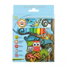 Фломастеры Koh-I-Noor "Owls" 12 цветов трехгранные смываемые