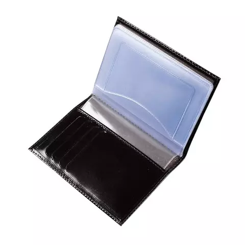 Бумажник водителя Befler "Classic" натуральная кожа тиснение 6 пластиковых карманов черный BV.20.-1