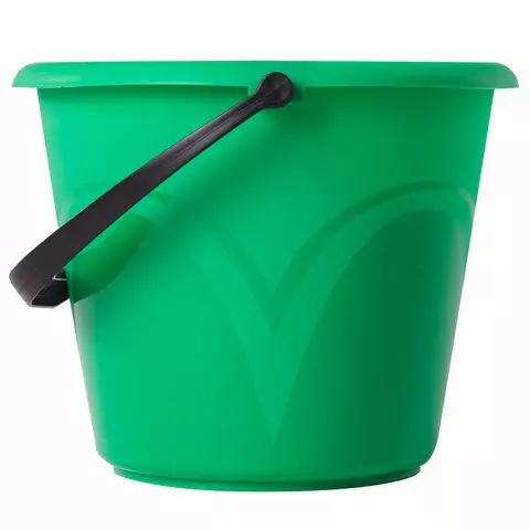 Ведро 6 л. без крышки пластиковое пищевое с глянцевым узором цвет зеленый мерная шкала Laima