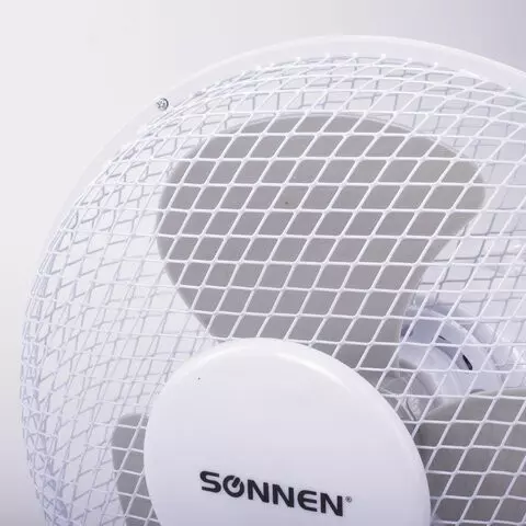Вентилятор настольный SONNEN FT23-B6 d=23 см. 25 Вт на подставке 2 скоростных режима белый/серый