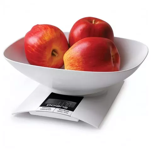 Весы кухонные POLARIS PKS 0323DL электронный дисплей чаша max вес 3 кг. тарокомпенсация пластик