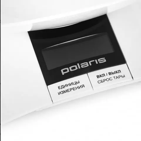 Весы кухонные POLARIS PKS 0323DL электронный дисплей чаша max вес 3 кг. тарокомпенсация пластик