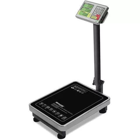 Весы напольные MERTECH M-ER 335ACL-150.20 LCD (04-150 кг.) дискретность 20 г. платформа 600x460 мм. со стойкой