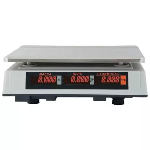 Весы торговые MERCURY M-ER 327-32.5 LED (01-32 кг.) дискретность 5 г. платформа 325x230 мм. без стойки