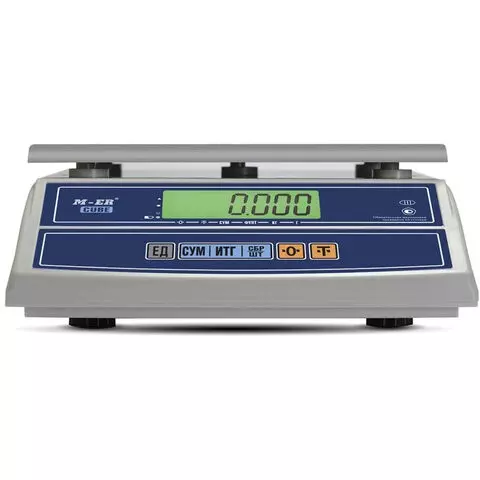 Весы фасовочные MERTECH M-ER 326AF-6.1 LCD (004-6 кг.) дискретность 2 г. платформа 255x210 мм. без стойки
