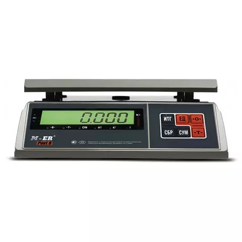 Весы фасовочные MERTECH M-ER 326AFU-15.1 LCD (004-15 кг.) дискретность 5 г. платформа 255x205 мм.