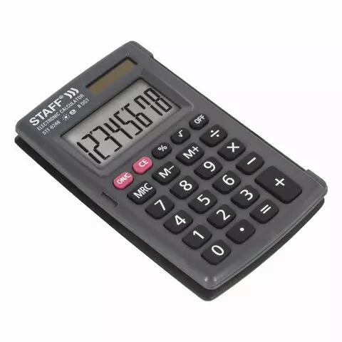 Калькулятор карманный Staff STF-6248 (104х63 мм.) 8 разрядов двойное питание