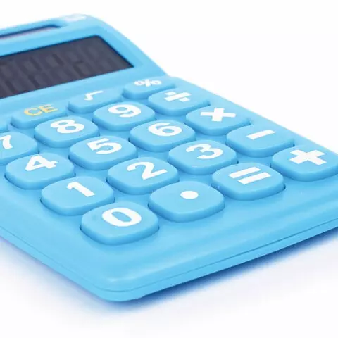 Калькулятор карманный Юнландия (135х77 мм.) 8 разрядов двойное питание синий блистер