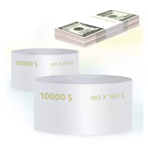 Бандероли кольцевые комплект 500 шт. номинал 100 долларов