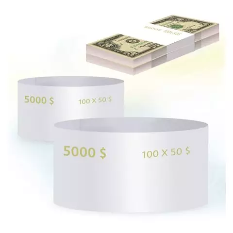 Бандероли кольцевые комплект 500 шт. номинал 50 долларов