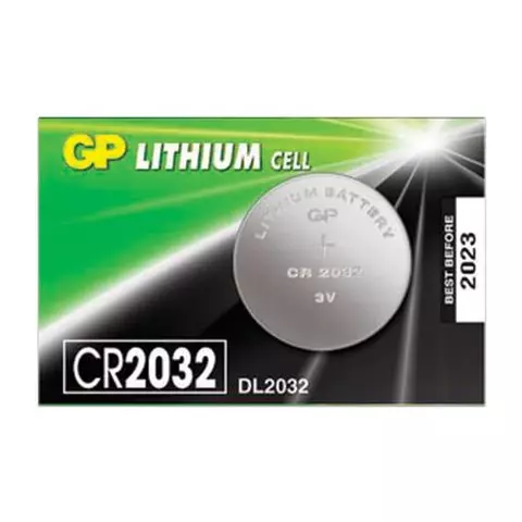 Батарейка GP Lithium CR2032 литиевая 1 шт. в блистере (отрывной блок) CR2032-7C5