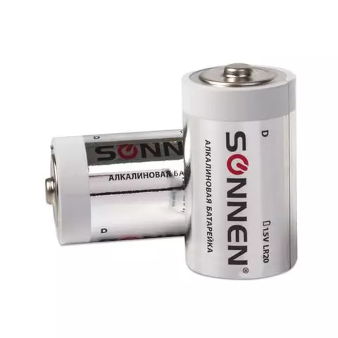 Батарейки комплект 2 шт. Sonnen Alkaline D (LR20 13А) алкалиновые