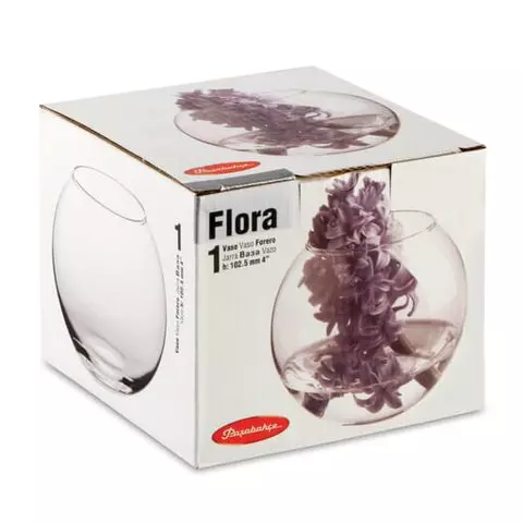 Ваза "Flora" круглая высота 10 см. стекло Pasabahce