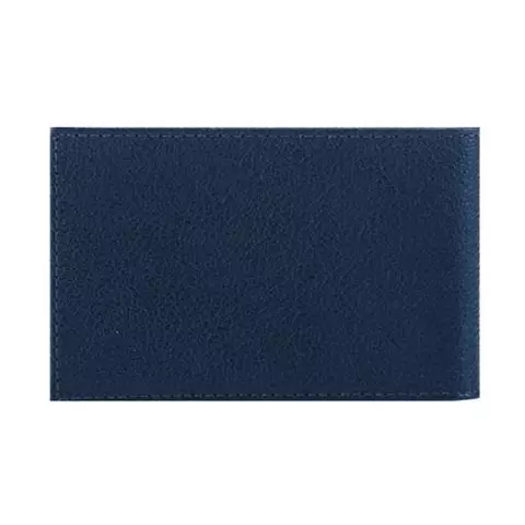 Визитница карманная FABULA "Largo" на 40 визиток натуральная кожа синяя