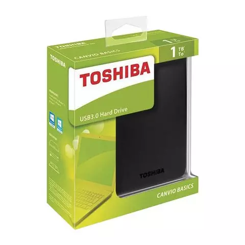 Внешний жесткий диск TOSHIBA Canvio Basics 1 TB 2.5" USB 3.0 черный