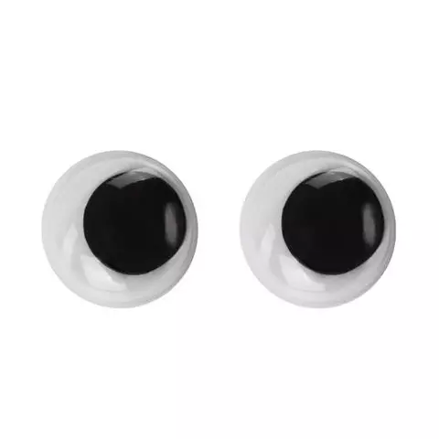 Глазки для творчества самоклеящиеся вращающиеся черно-белые 7 мм. 30 шт. Остров cокровищ