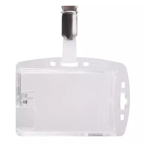 Держатель для пропусков комплект 25 шт. двойной жесткий пластик клип прозрачный Durable (Германия)