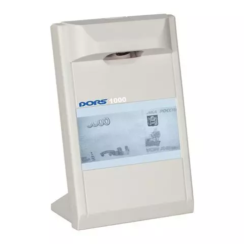Детектор банкнот DORS 1000 М3 ЖК-дисплей 10 см. просмотровый ИК-детекция спецэлемент "М" серый