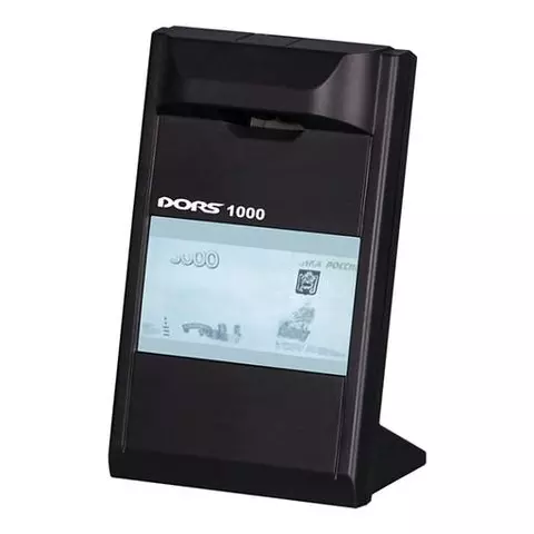 Детектор банкнот DORS 1000 М3 ЖК-дисплей 10 см. просмотровый ИК-детекция спецэлемент "М" черный