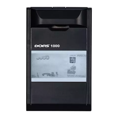 Детектор банкнот DORS 1000 М3 ЖК-дисплей 10 см. просмотровый ИК-детекция спецэлемент "М" черный
