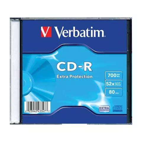 Диск CD-R VERBATIM DL 700 Mb 52х Slim Case