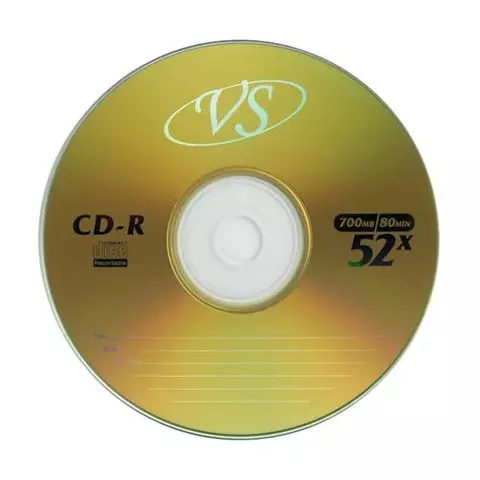 Диск CD-R VS 700 Mb 52х бумажный конверт