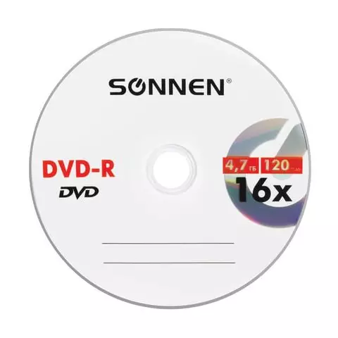 Диск DVD-R Sonnen 47 Gb 16x Slim Case (1 шт.)