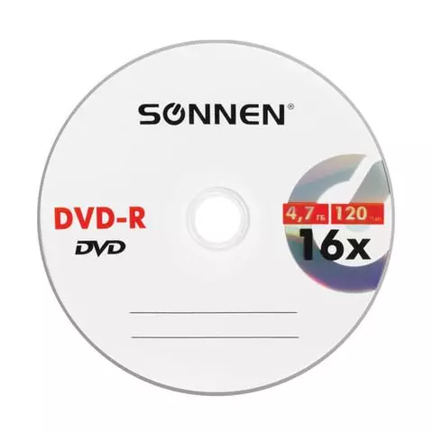 Диск DVD-R Sonnen 47 Gb 16x бумажный конверт (1 шт.)