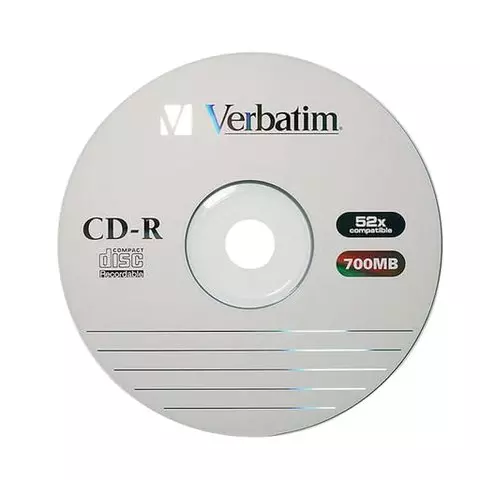 Диски CD-R VERBATIM 700 Mb 52х комплект 100 шт. Cake Box