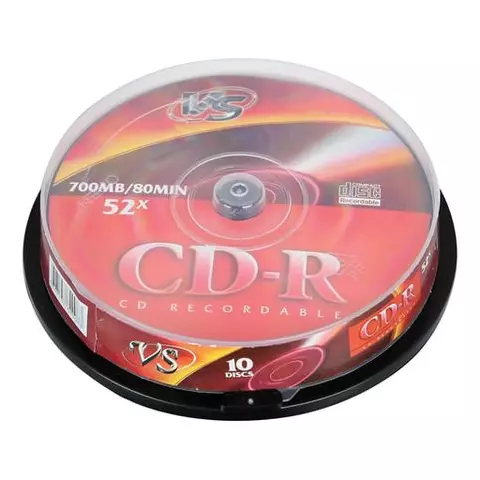 Диски CD-R VS 700 Mb 52x комплект 10 шт. Cake Box