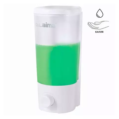 Дозатор для жидкого мыла Laima наливной 038 л. белый (матовый) ABS-пластик