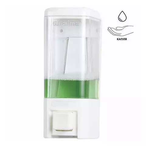 Дозатор для жидкого мыла Laima наливной 048 л. белый ABS пластик