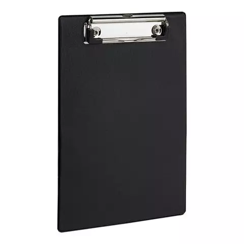 Доска-планшет с прижимом (158х230 мм.) А5 Staff картон/ПВХ черная