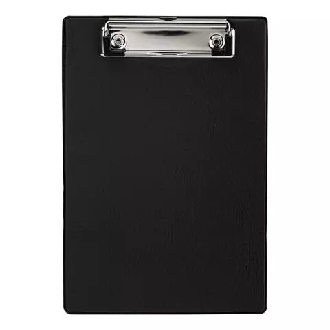 Доска-планшет с прижимом (158х230 мм.) А5 Staff картон/ПВХ черная