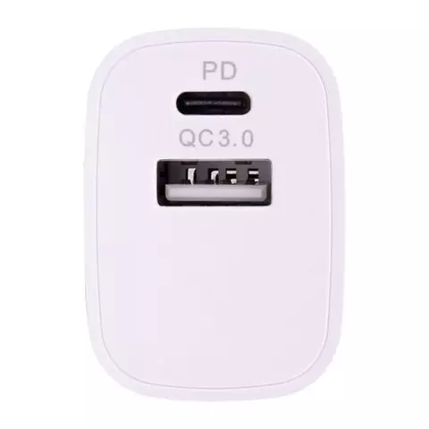Зарядное устройство быстрое сетевое (220В) Sonnen порты USB+Type-C QC 3.0 3 А белое