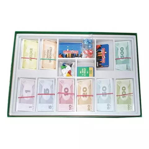 Игра настольная "Миллионер Elite" игровое поле банкноты жетоны акции полисы Origami