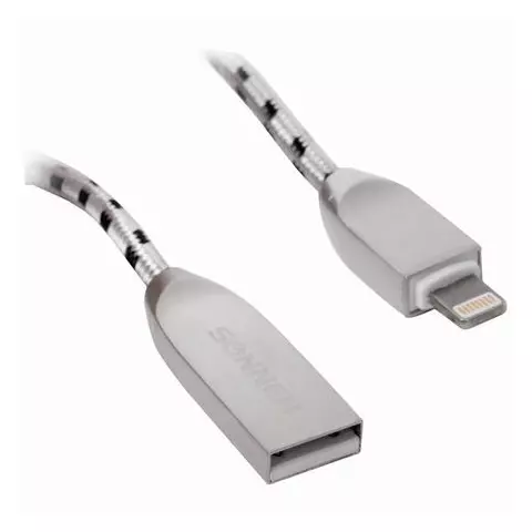 Кабель USB 2.0-Lightning 1 м. Sonnen Premium медь для iPhone/iPad передача данных и зарядка