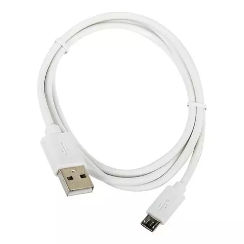 Кабель белый USB 2.0-micro USB 1 м. Sonnen медь для передачи данных и зарядки